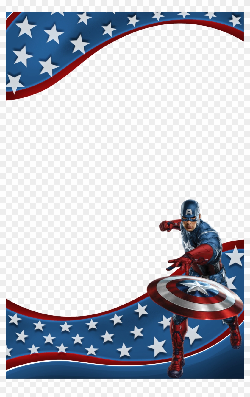Transparent Kids Frame With Captain America - Marcos De Capitan America #380890