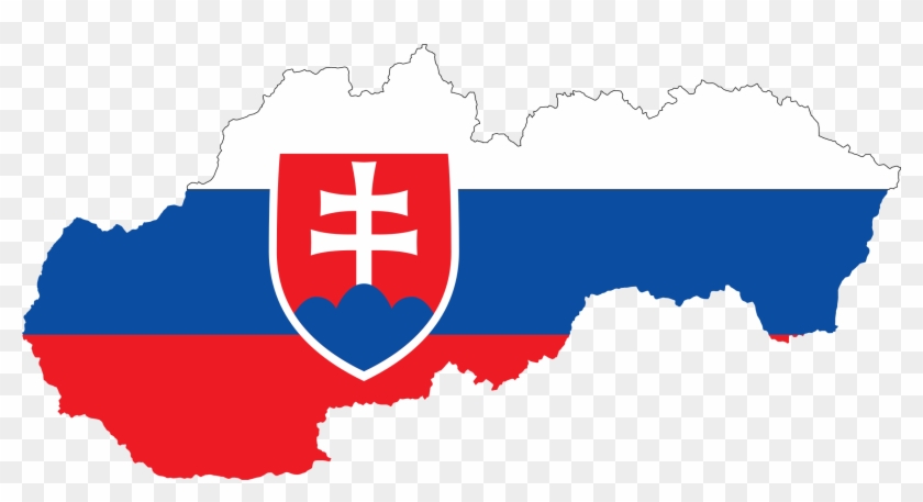 Flag Clipart Slovakian - Slovakia Flag Map #380956