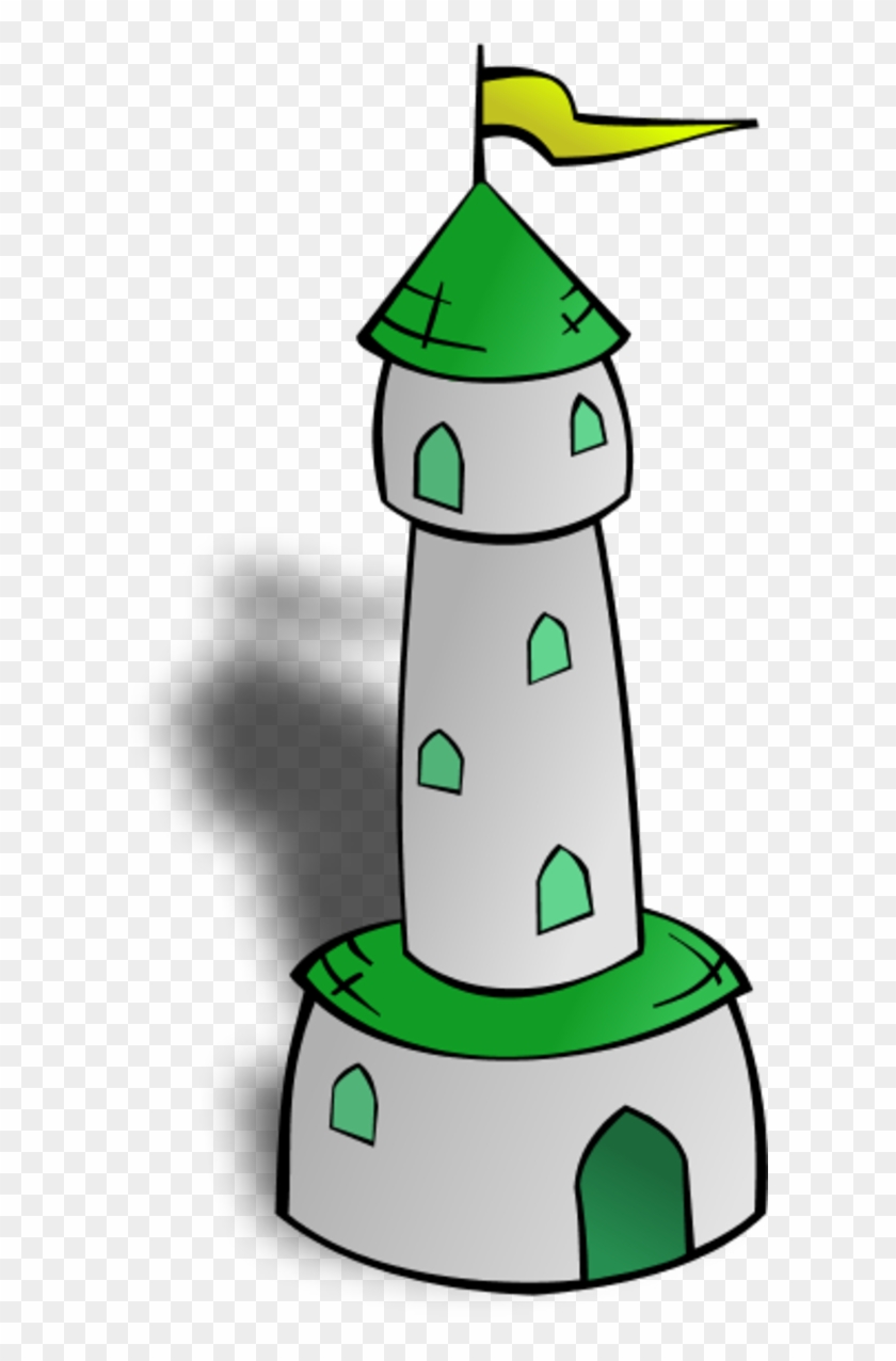 Rpg Map Symbols Round Tower With Flag - Tower Clipart #381002