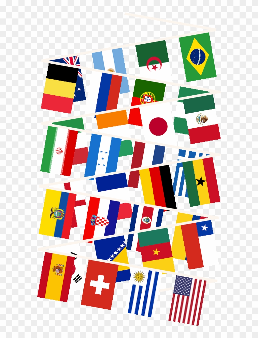 World Multi Nation Bunting - Bandeira Do Brasil #381059