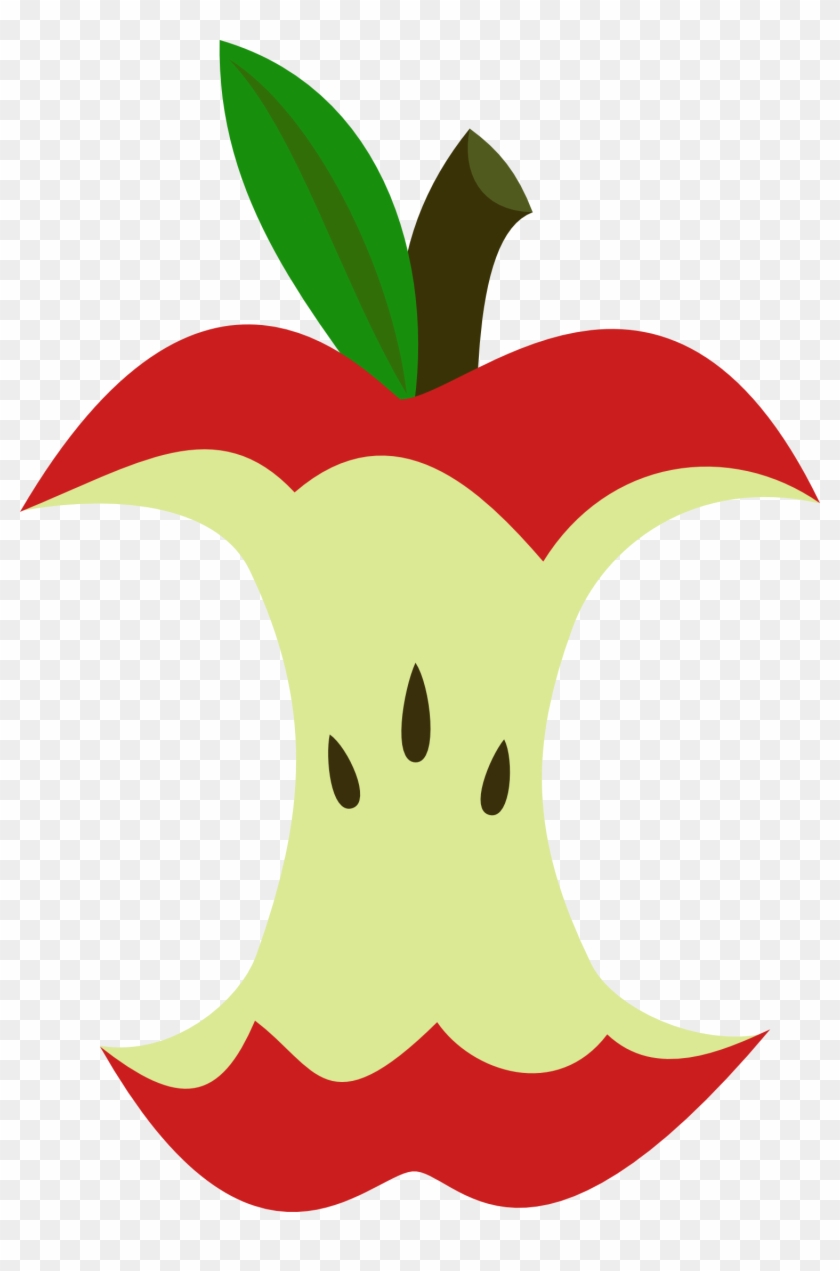 Apple Heart Clipart - Draw A Apple Core #381242