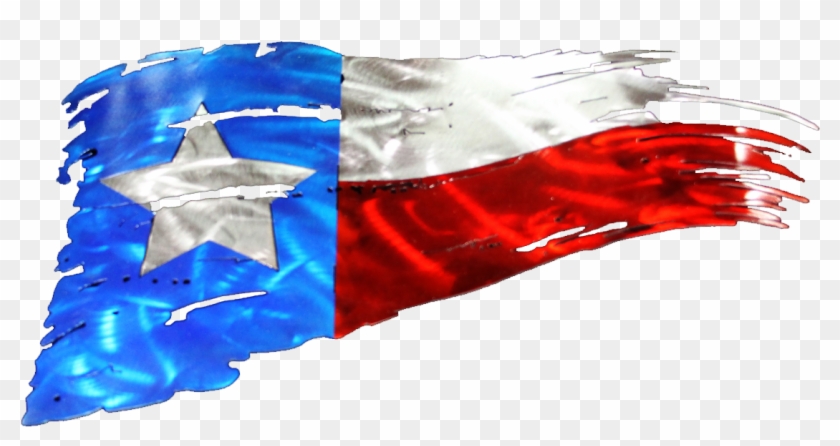 Texas Flag - Tattered Texas Flag Metal Art #381288
