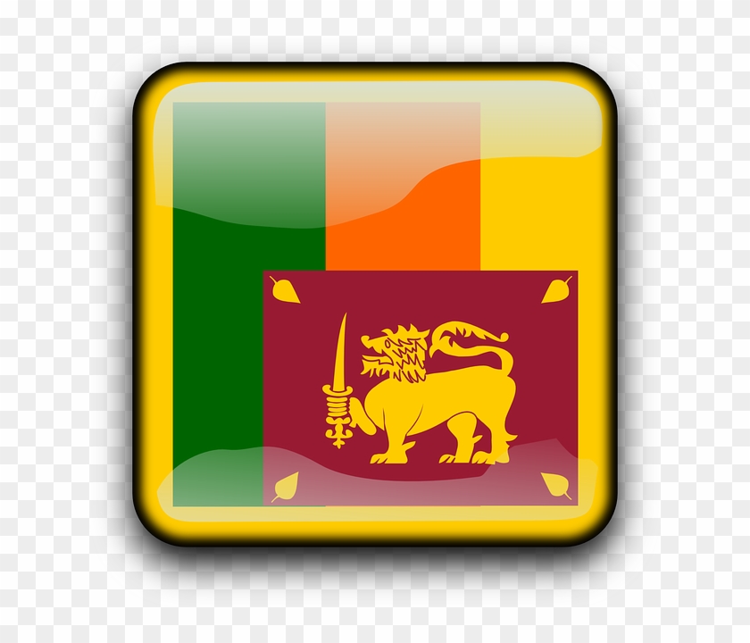 Button Sri Lanka, Flag, Country, Nationality, Square, - National Flag Sri Lanka #381333