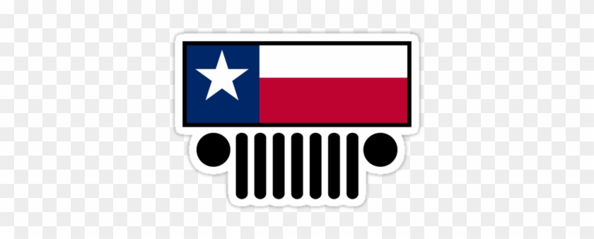 'jeep Wrangler Texas Flag' Sticker By - Texas Decals For Jeep #381363