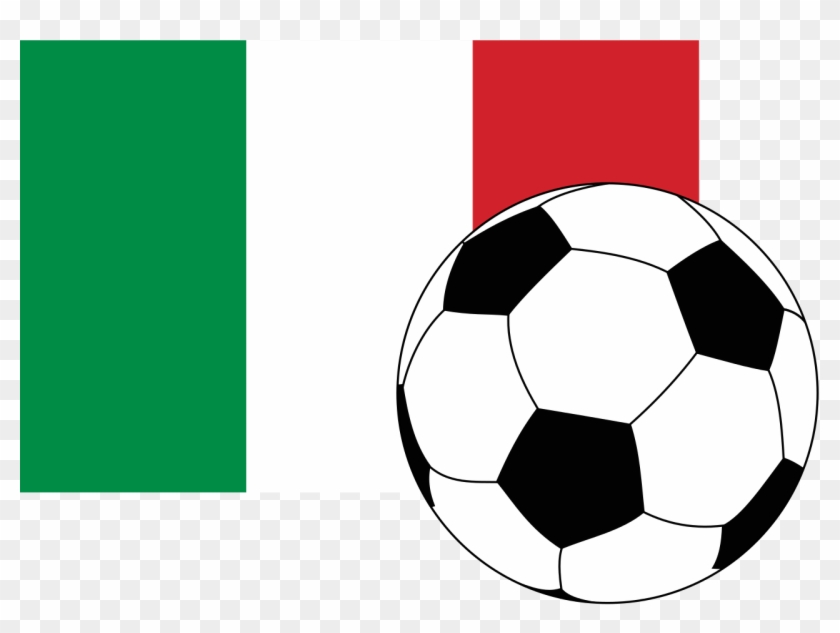 Flag Of Italy With Football - Colouring Pages Of Ball #381388