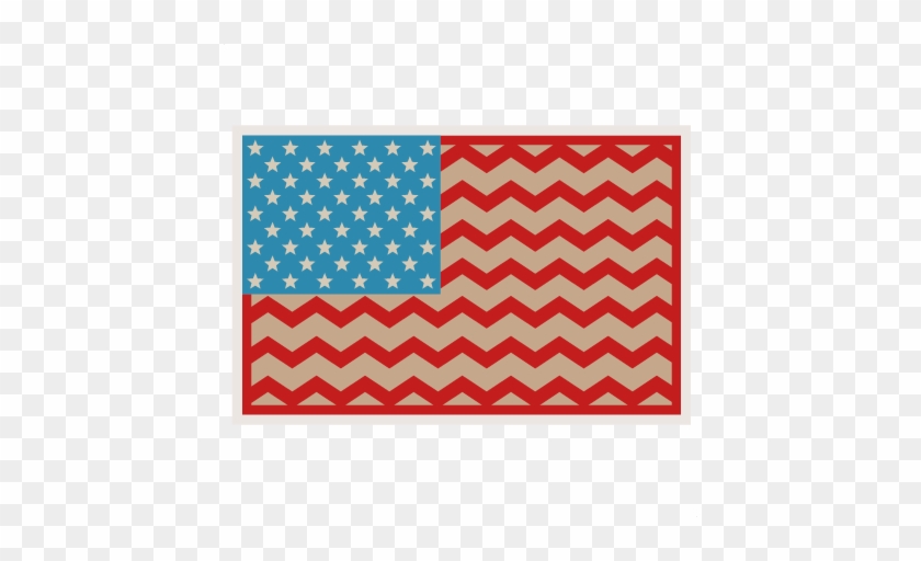 Chevron Usa Flag Svg Scrapbook - Pledge Of Allegiance Written #381465