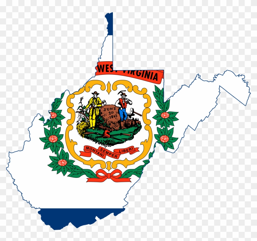 Flag-map Of West Virginia - West Virginia State Flag #381478
