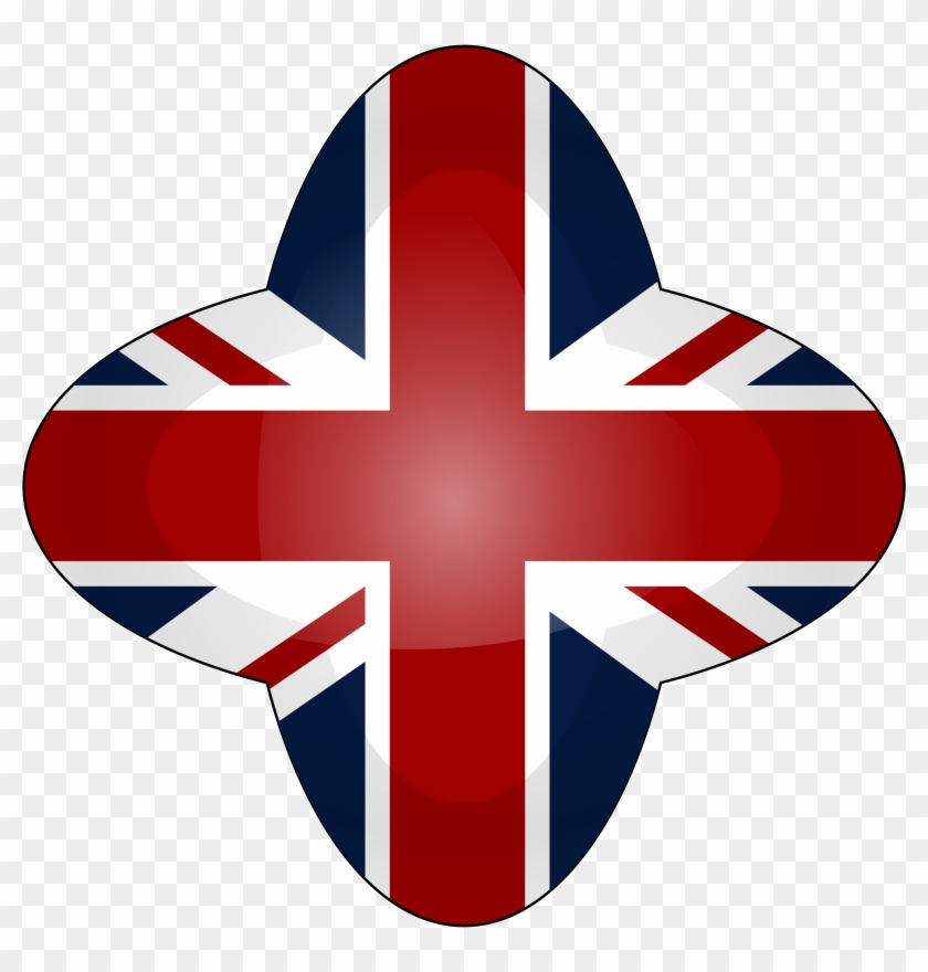 Uk Button Clip Art At Clker - Bandera De Inglaterra 2017 #381493