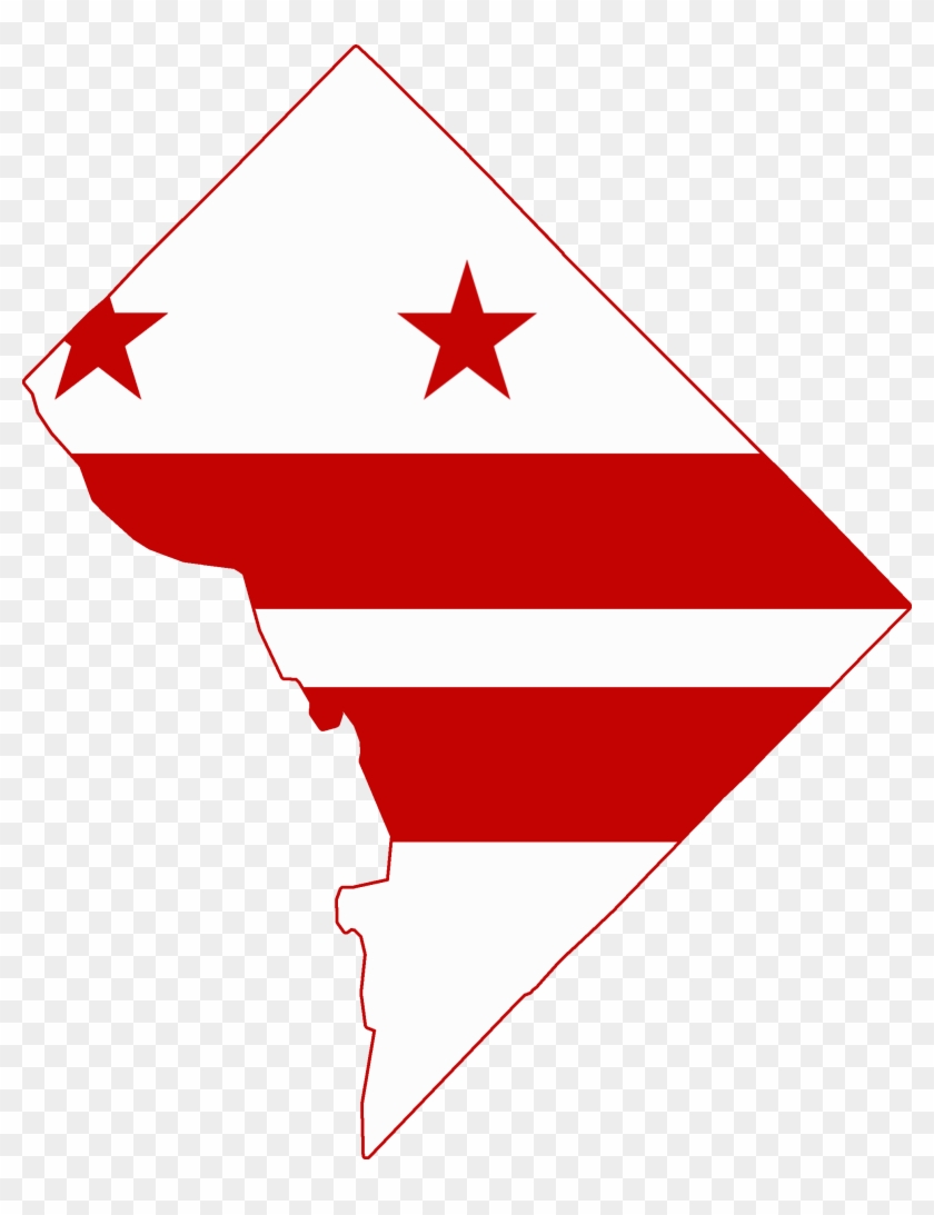 Washington Dc Clip Art - Washington Dc Flag Map #381522