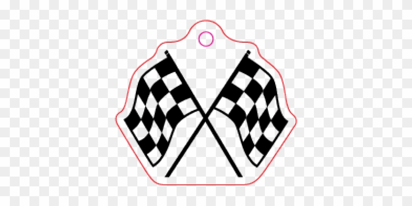 Kt18408 Checkered Flag Key Tag - Racing Flags #381529