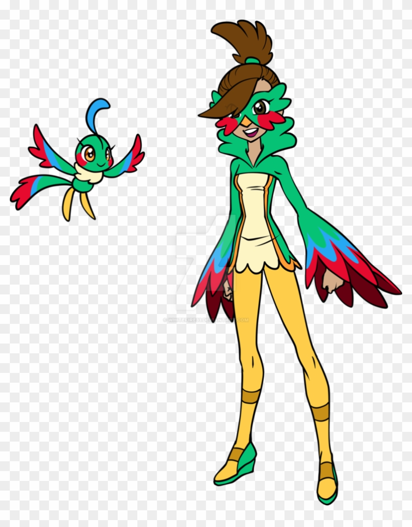 Gloria Aka Pretty Parrot And Her Kwami Polly By Ancientwhitefire - Cartoon #381577