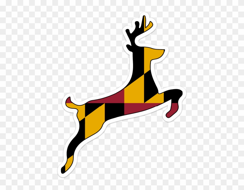 Deer Overlaid With The Maryland Flag - Deer Overlaid With The Maryland Flag #381591