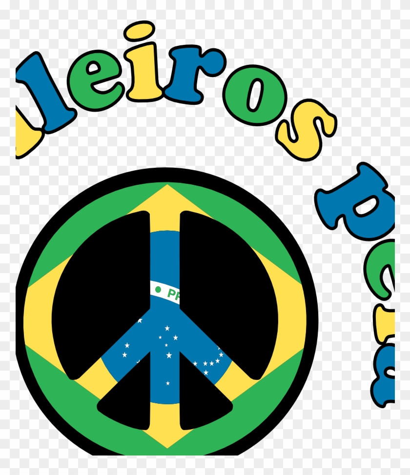 Flag Of Brazil Peace Symbols Clip Art - Flag Of Brazil Peace Symbols Clip Art #381623