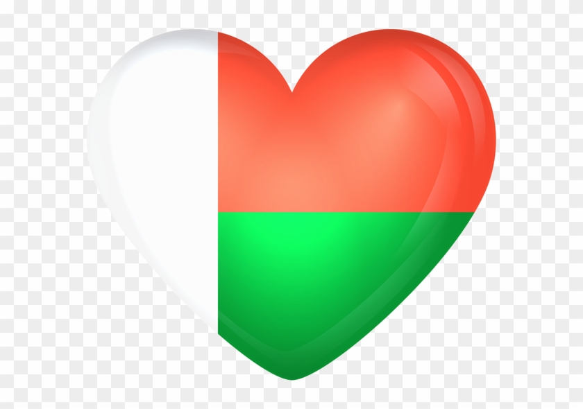 Madagascar Large Heart Flag - Heart #381729