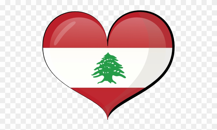 Lebanon Heart Flag Clipart - Coat Of Arms Of Lebanon #381736