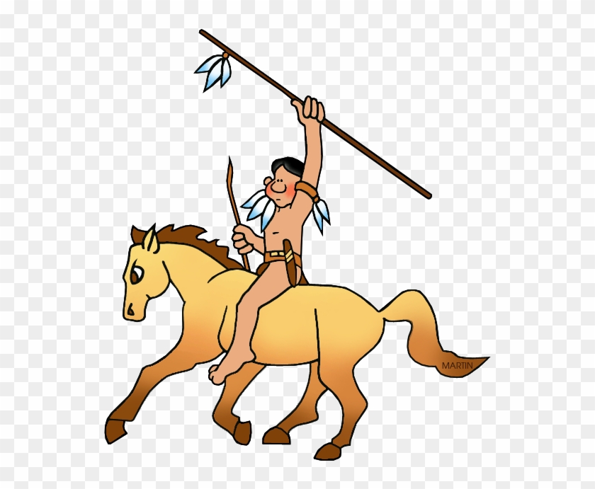 Indian Wars - Indian On Horse Clipart #381902