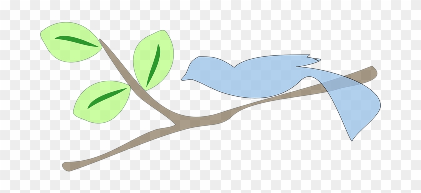 Jay, Bird, Blue, Twig, Branch, Dove - Tree Branch Clip Art #381993