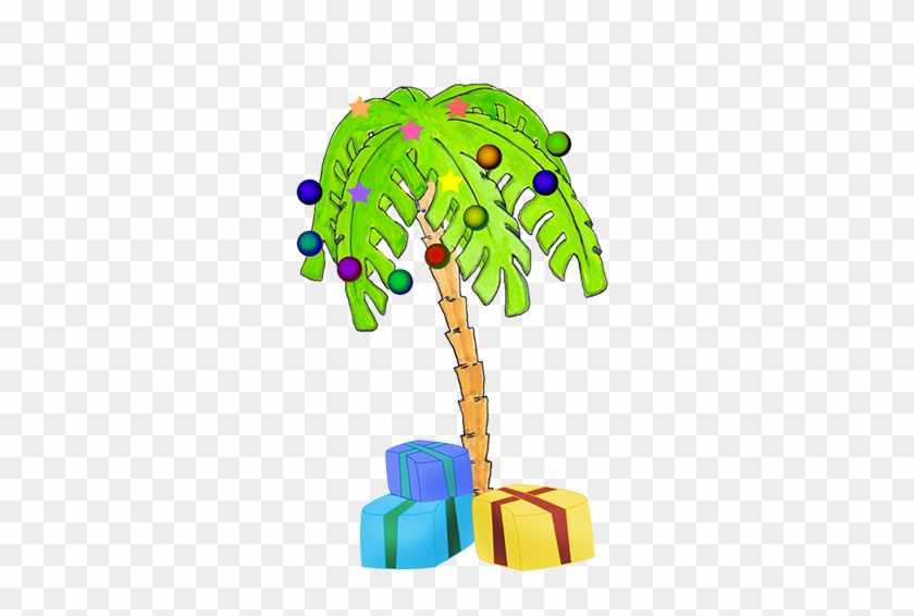 Palm Tree Clipart Christmas - Palm Tree Christmas Tree Clip Art #382119