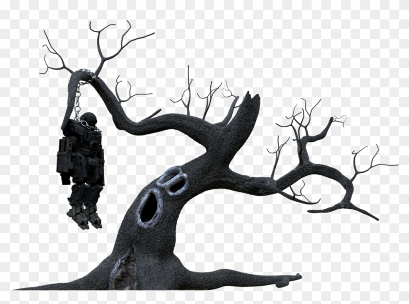 Spooky Tree With Hanging Mech - Illustration #382203