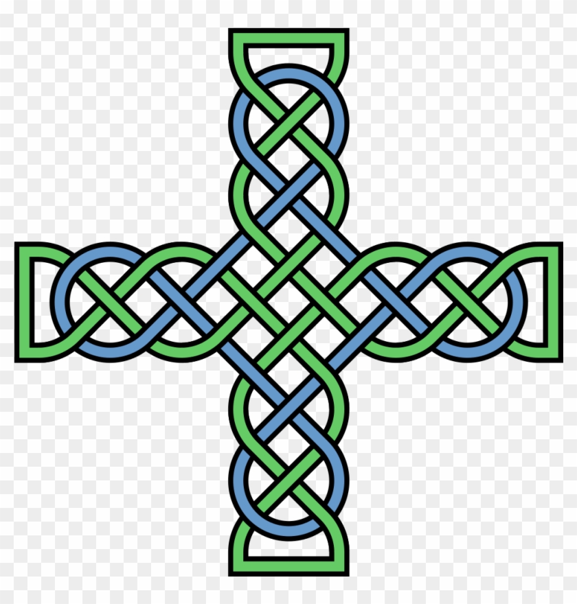 Knotwork Cross Multicolored - Celtic Knot Pattern #382307