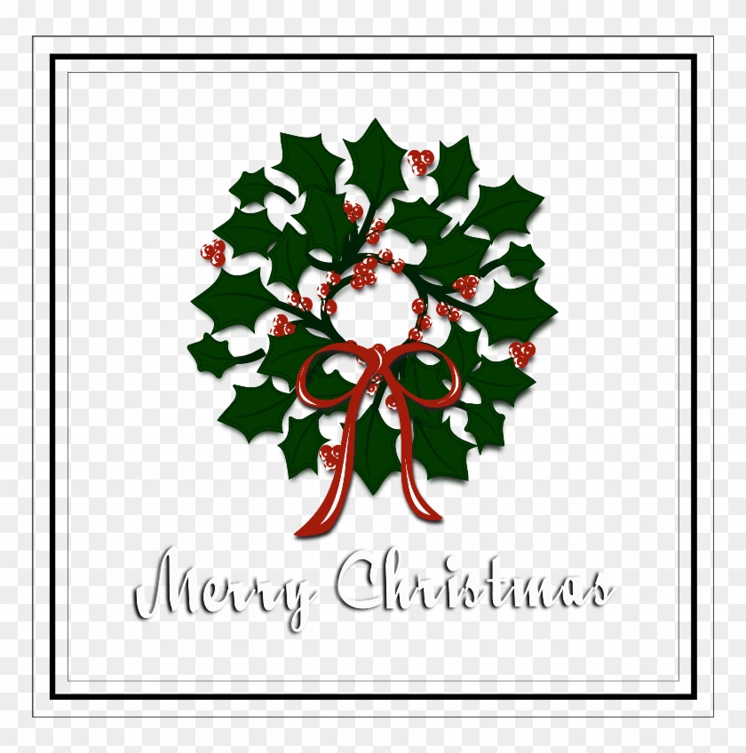 Merry Christmas Wreath Svg File Clipart - Scalable Vector Graphics #382337