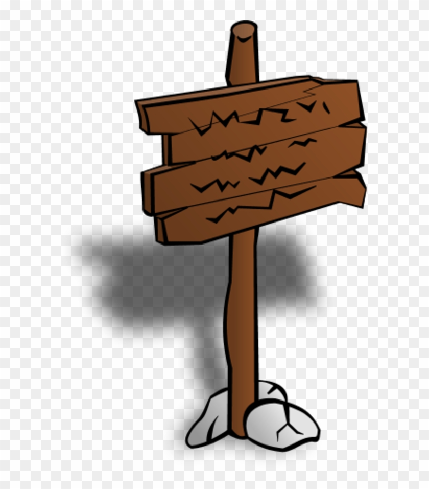 Wooden Sign Post Stick - Sign Post Clip Art #382423