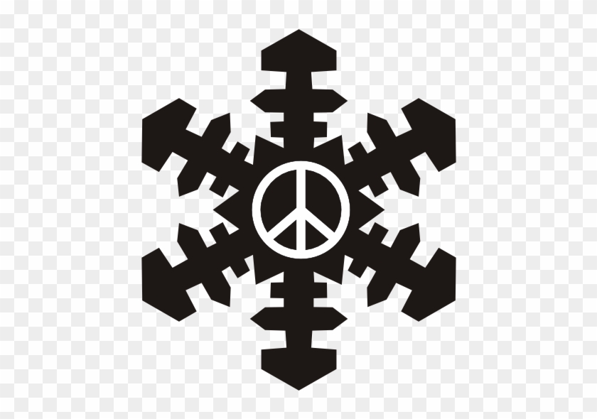 Snowflake Christmas Xmas Holiday Peace Symbol Sign - Real Poncho Or A Sears Poncho #382502