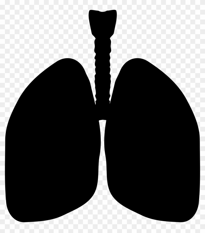 Silhouette - Lungs Clipart #382541