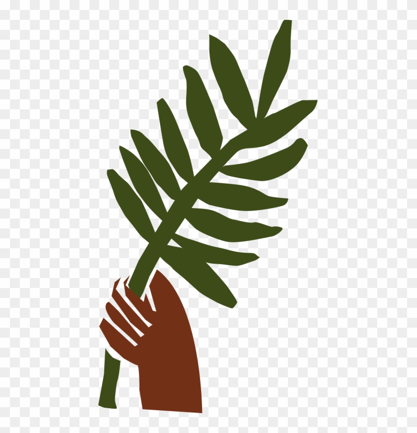 Palm Leaf Clip Art Free - Hand Holding Palm Leaf #382548