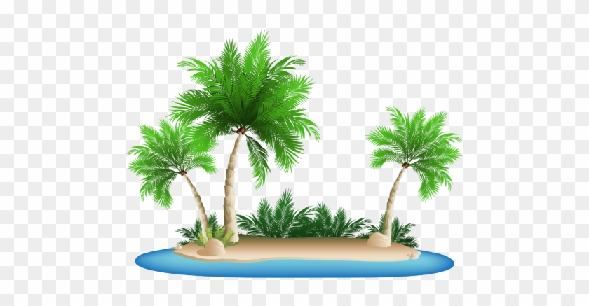 Palm Tree Png Clipart - Palm Tree Beach Clipart #382655