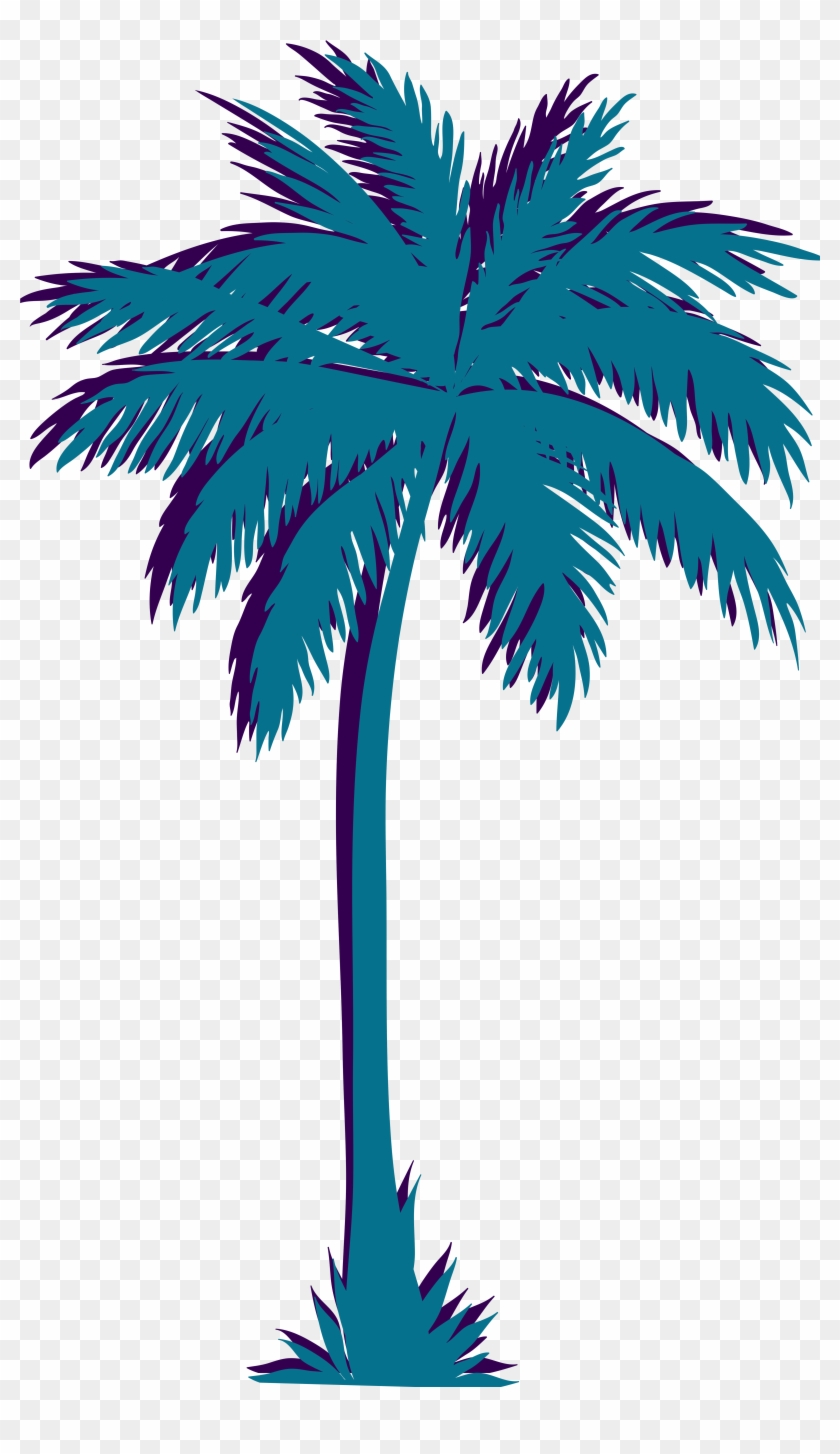 Click To Add Or Remove Any Object To Your Canvas - Transparent Vaporwave Palm Trees #382726