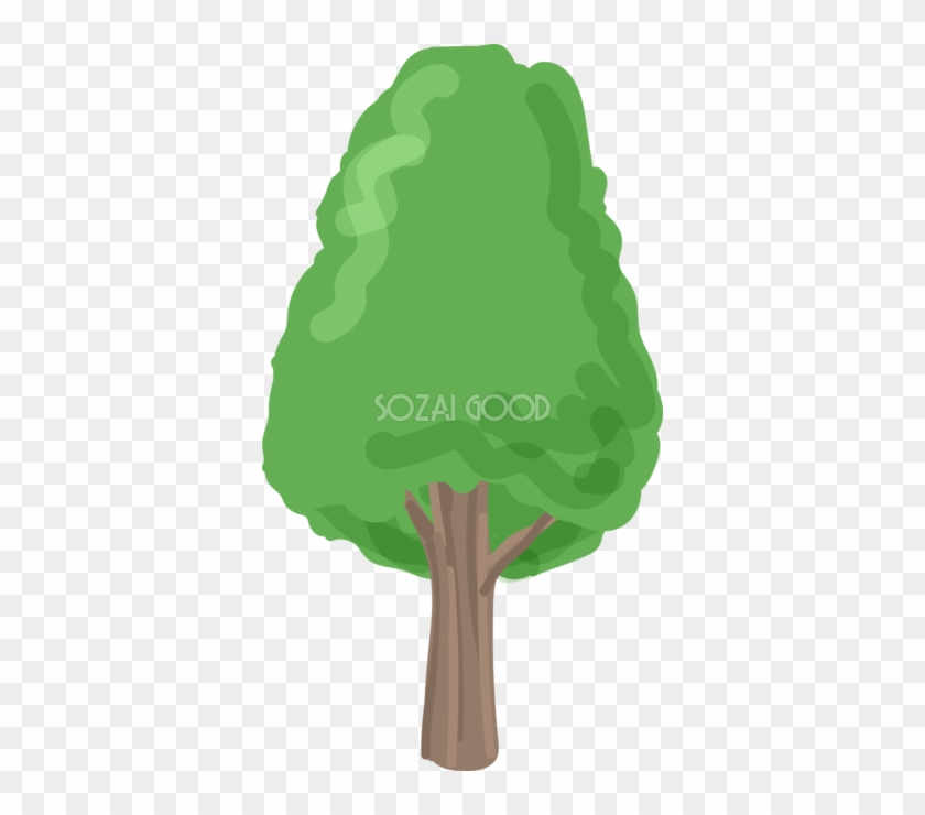 木 シンプルな黄緑色の木 無料イラスト82046 - Illustration #382809