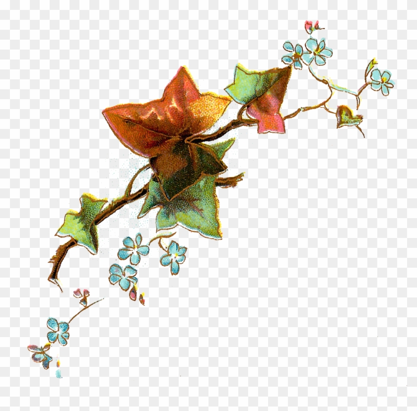 Flower - Vintage Leaf Art Png #382914