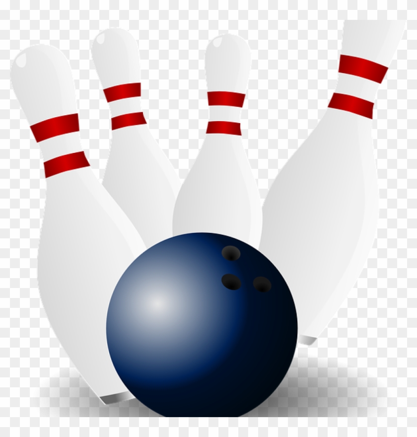 Bowling Clipart Free Bowling Skittles Ninepins Free - Custom Bowling Pins Throw Blanket #383059