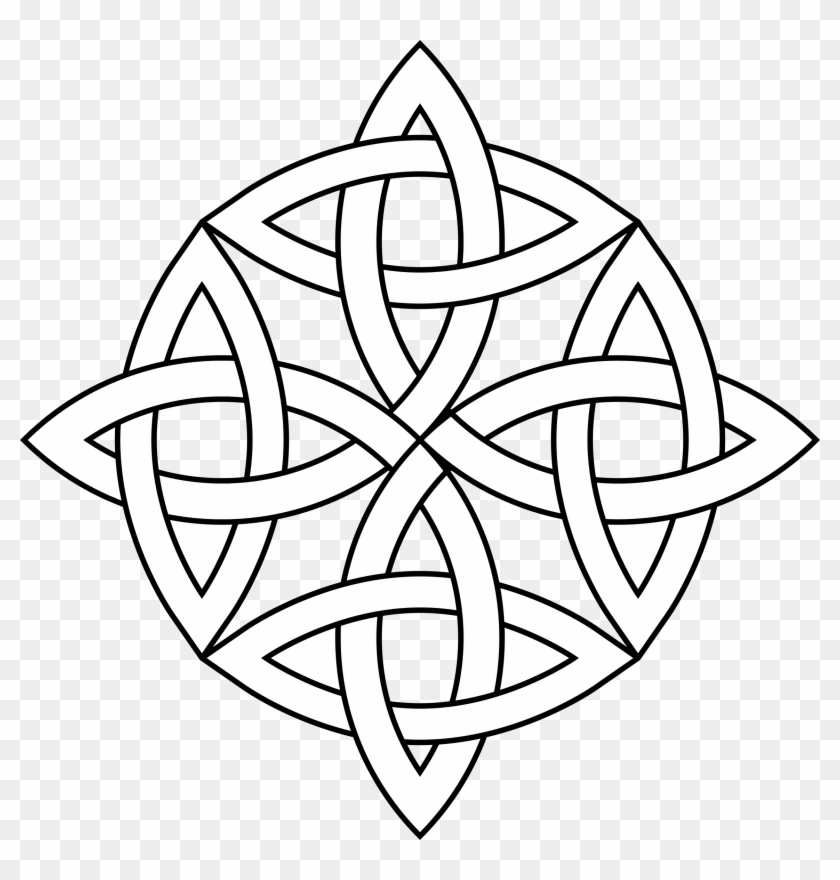 Clipart - Celtic Knot Line Art #383066