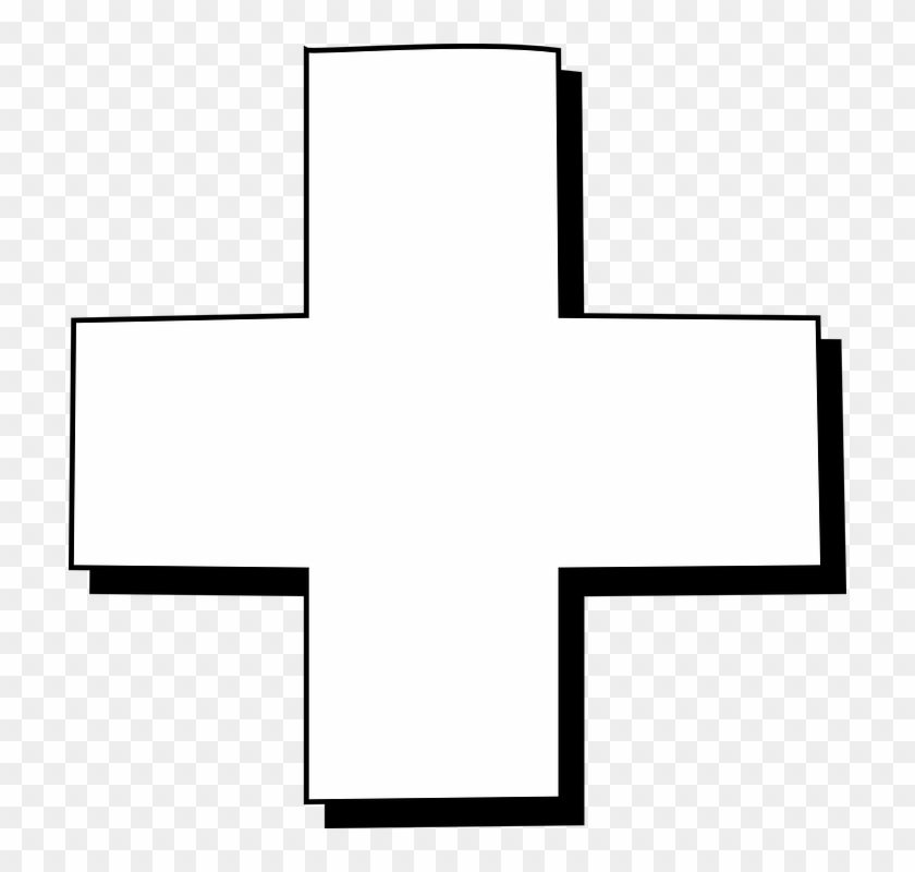 Red Cross Clipart Black And White - White Cross Black Background #383120