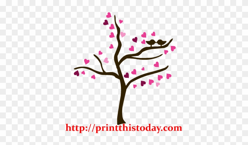 Love Birds Tree Clip Art - Love Birds In Tree Clipart #383121