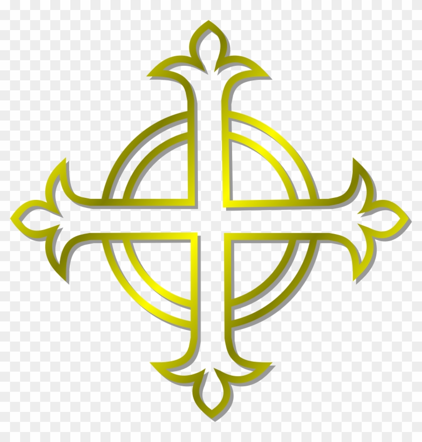 Medium Image - Gold Cross Vector Png #383228