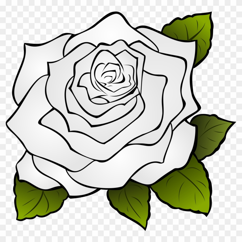 Rose Vector Art 8, Buy Clip Art - Transparent Background Rose Outline #383230