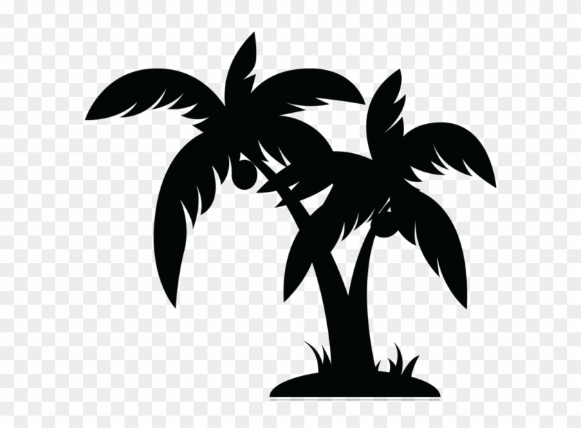Palm Tree Clipart Black And White Free - Palm Trees Vector Png #383265