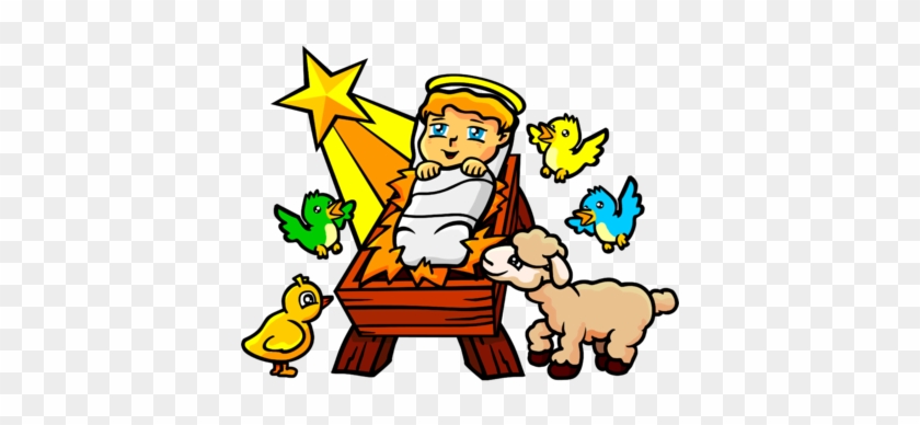 Baby Jesus With Birds And Lamb - Jesus #383297