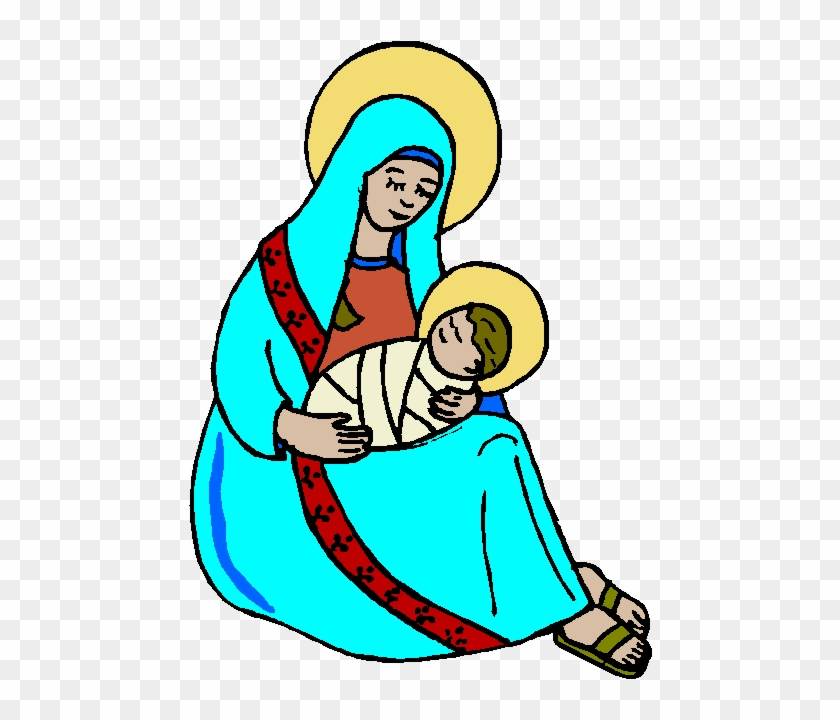 Mary Child Jesus Nativity Scene Clip Art - Mary Child Jesus Nativity Scene Clip Art #383321