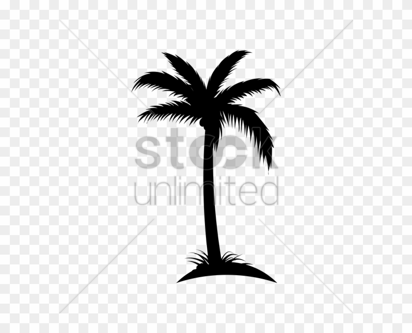 Pin Palm Tree Outline Clip Art - Vector Graphics #383334
