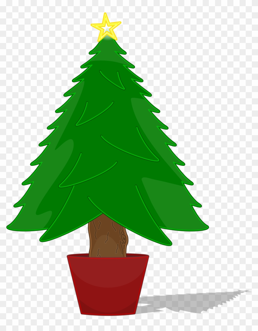 Fir Tree Clipart Tree Shadow - Christmas Tree Clip Art #383351