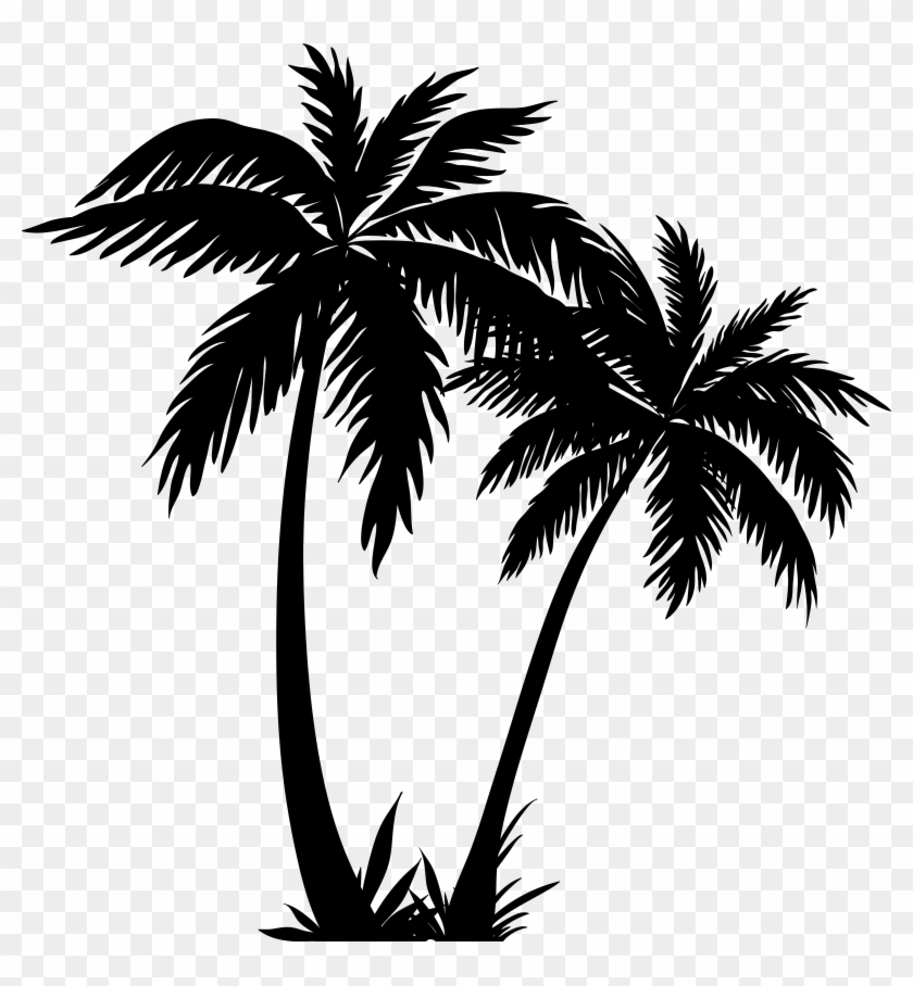 Palm Trees Silhouette Png Clip Art Image - Palm Trees Silhouette Png Clip Art Image #383376