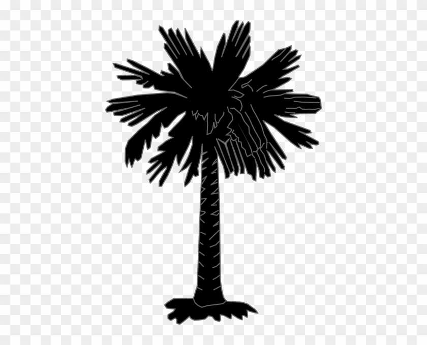 Leaning Palm Tree Clipart - Flag Of South Carolina #383378