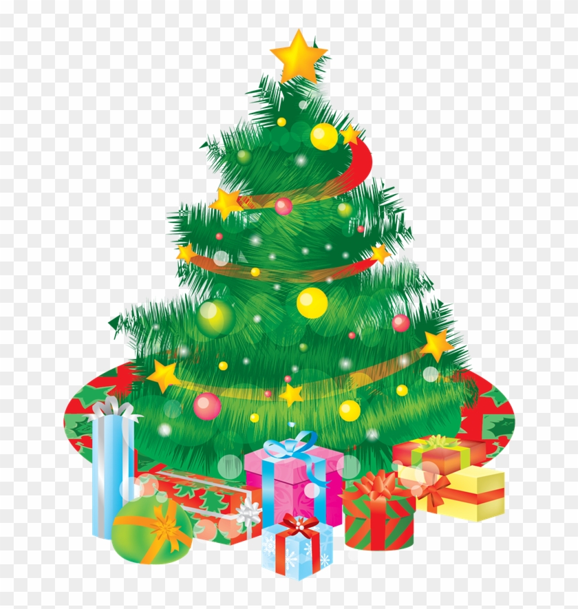 Christmas Tree With Presents Clipart - X Mas Tree Download #383387