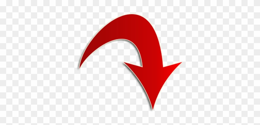 Curved Red Arrow - Arrow #383429