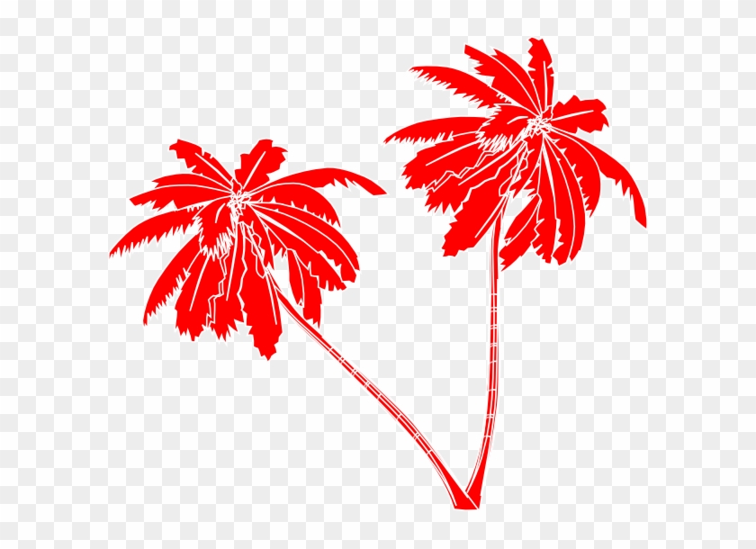 Red Palm Tree Clip Art #383454
