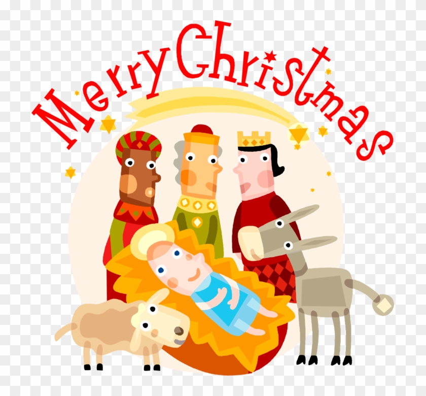 Vector Illustration Of Festive Season Christmas Nativity - Christmas Children's Time Church #383476